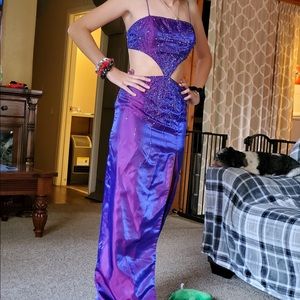 Shimmery Purple Prom Dress